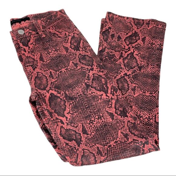 J Brand Denim - J Brand Houlihan Selena Mid-Rise Crop Boot Cut Coated Kalani Boa Jeans Salmon 24